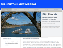 Tablet Screenshot of millertonlakemarina.com